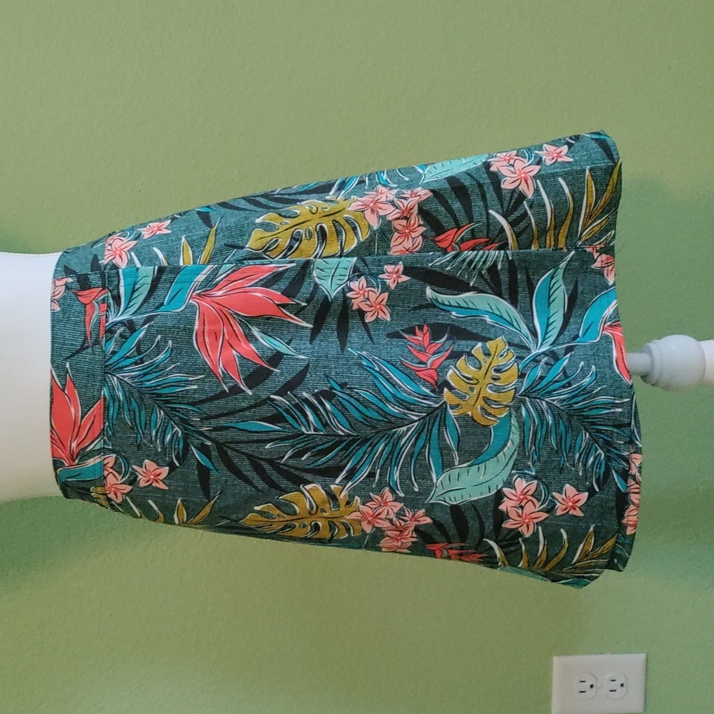NWT Rip Skirt Vintage Bali Jungle Print XL Tiki Beach cover-up